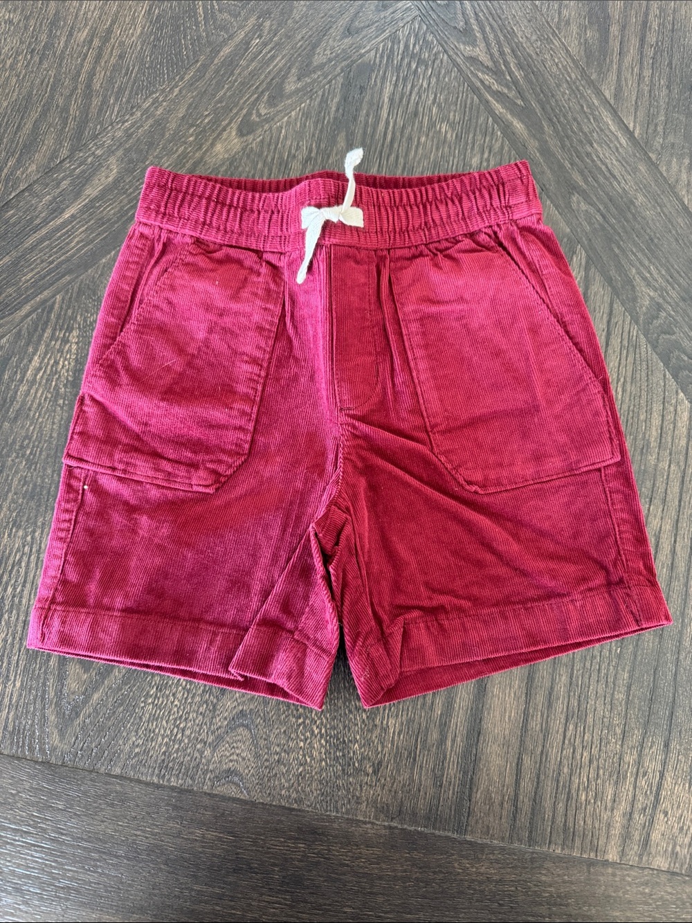 Janie and Jack Burgundy Corduroy Pull-On Shorts NWT